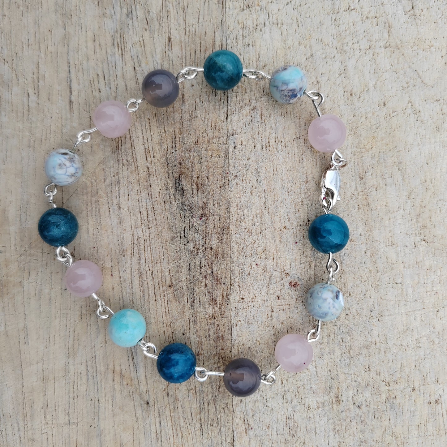 Harris Gemstone and Sterling Silver Bracelet