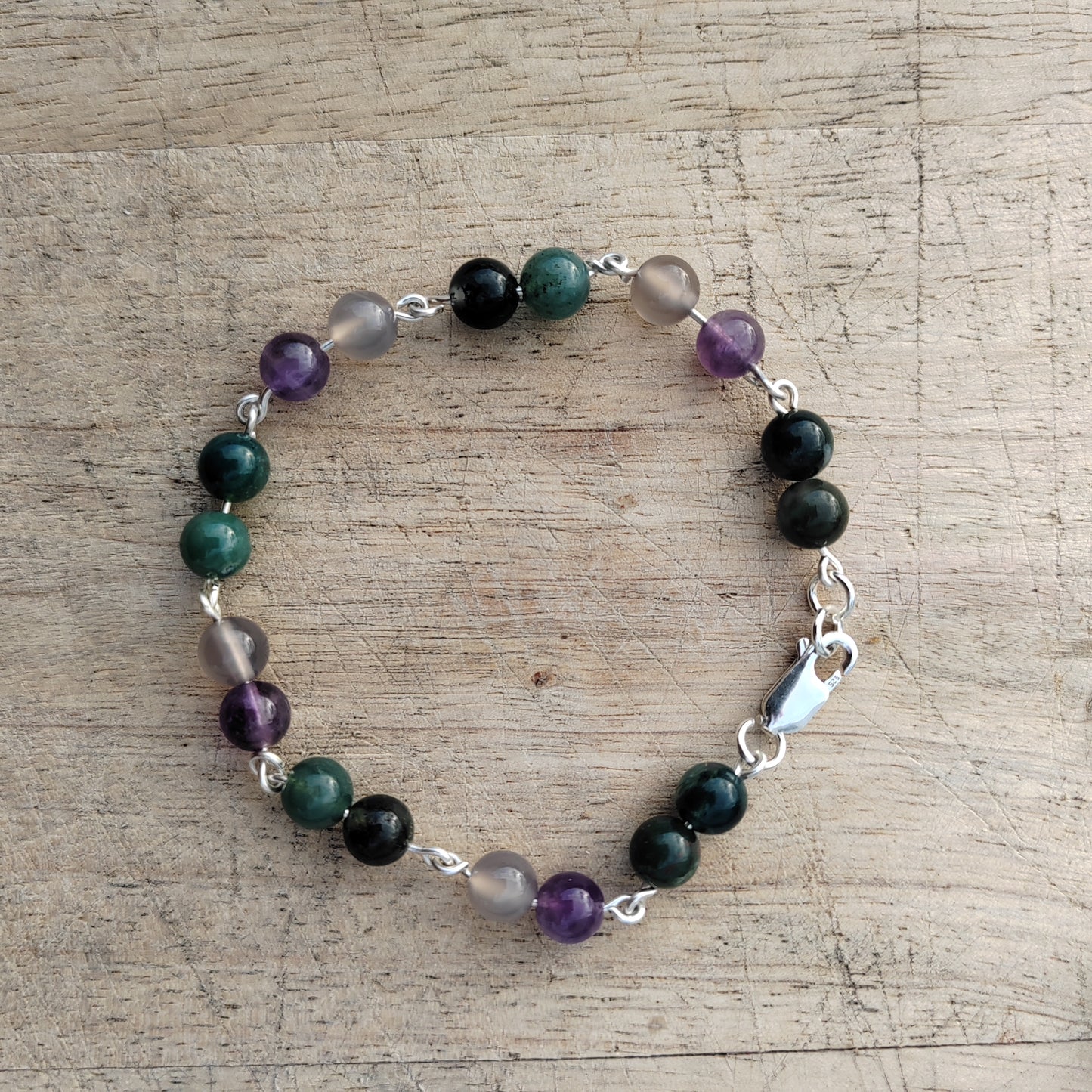 Jupiter Gemstone and Sterling Silver Bracelet