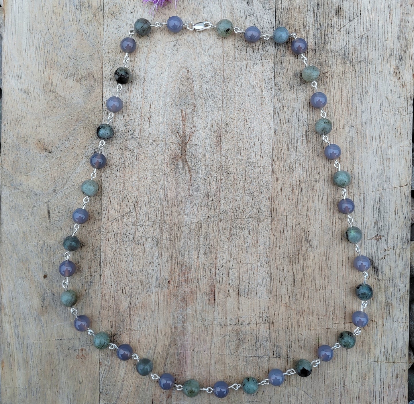 Herb Gardener Gemstone and Sterling Silver Necklace