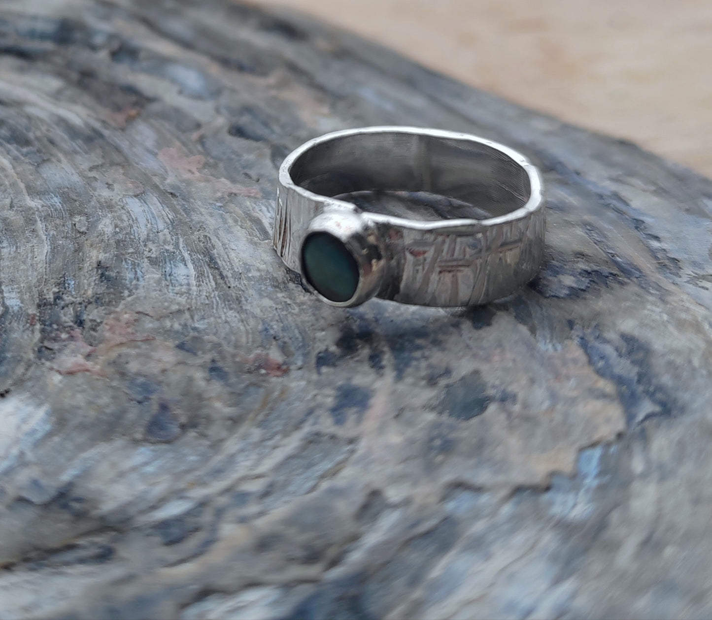 Moonstone Pinkie Ring UK Size G/H