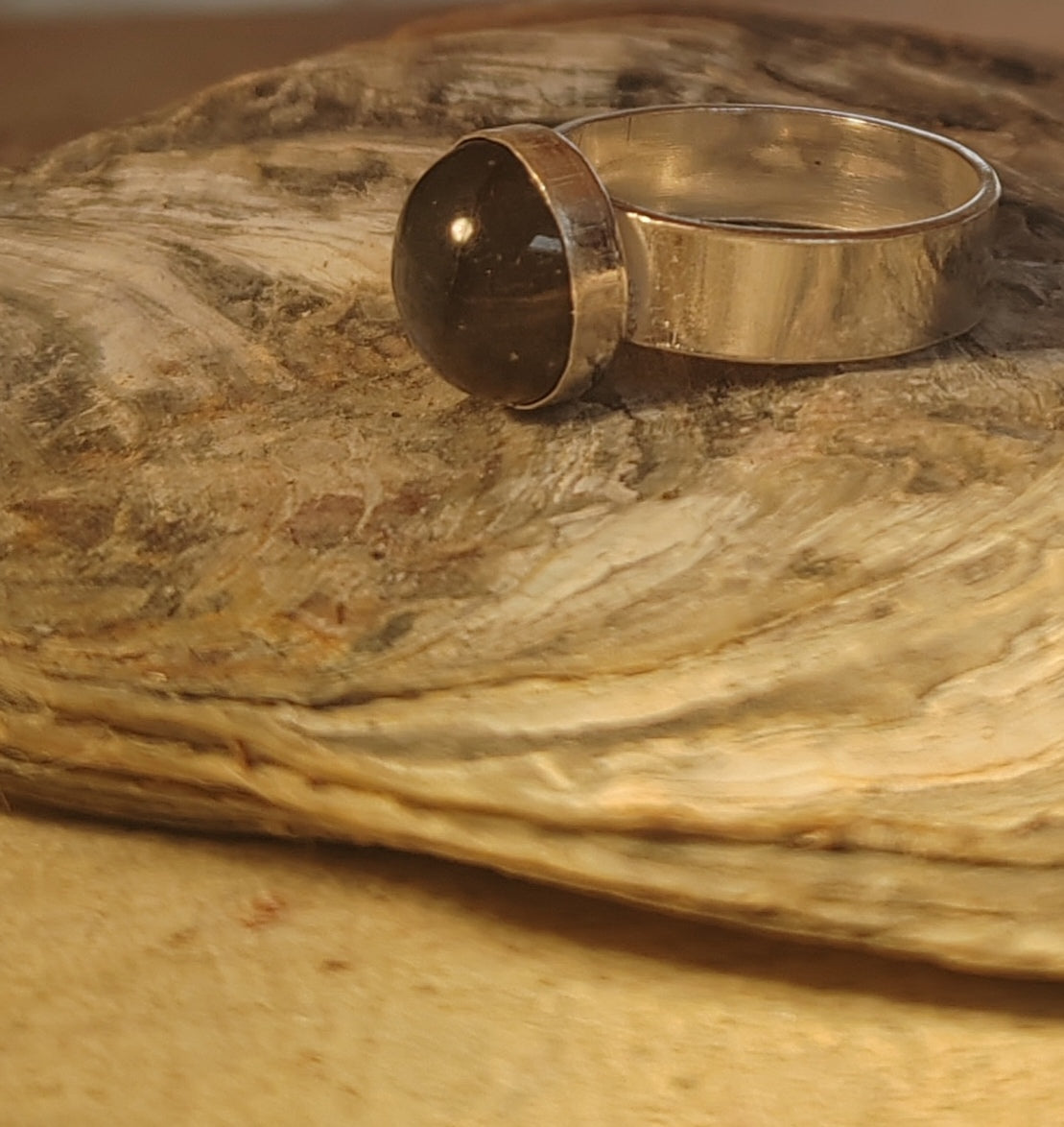Labradorite and Sterling Silver Ring Finger / Index Ring