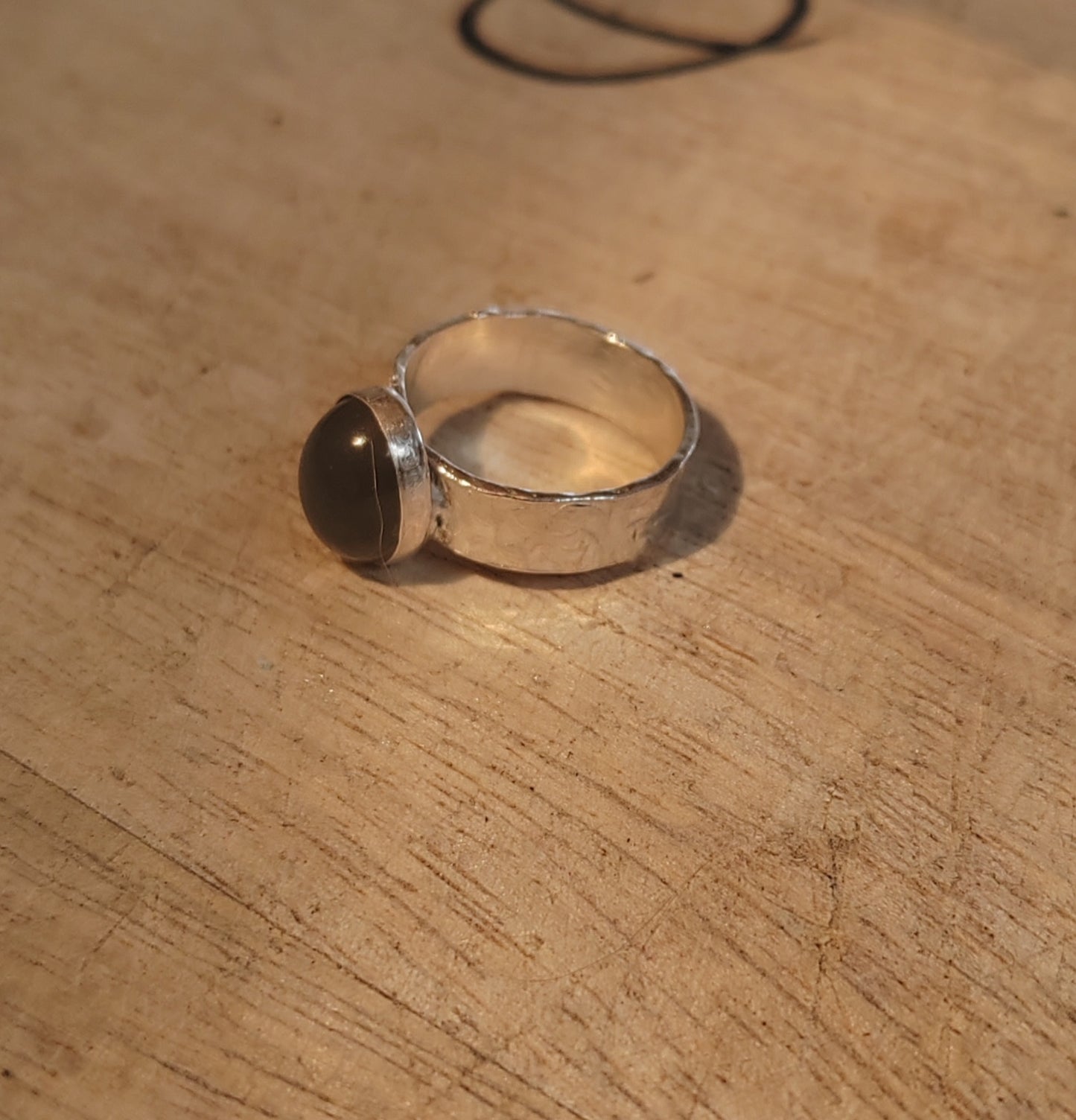 Moonstone and Sterling Silver Ring Finger / Index Ring