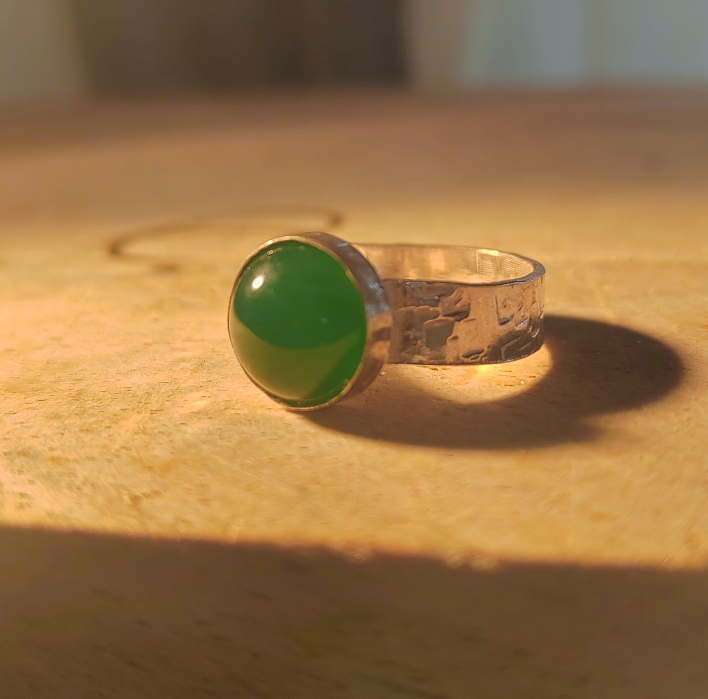 Green Agate Ring