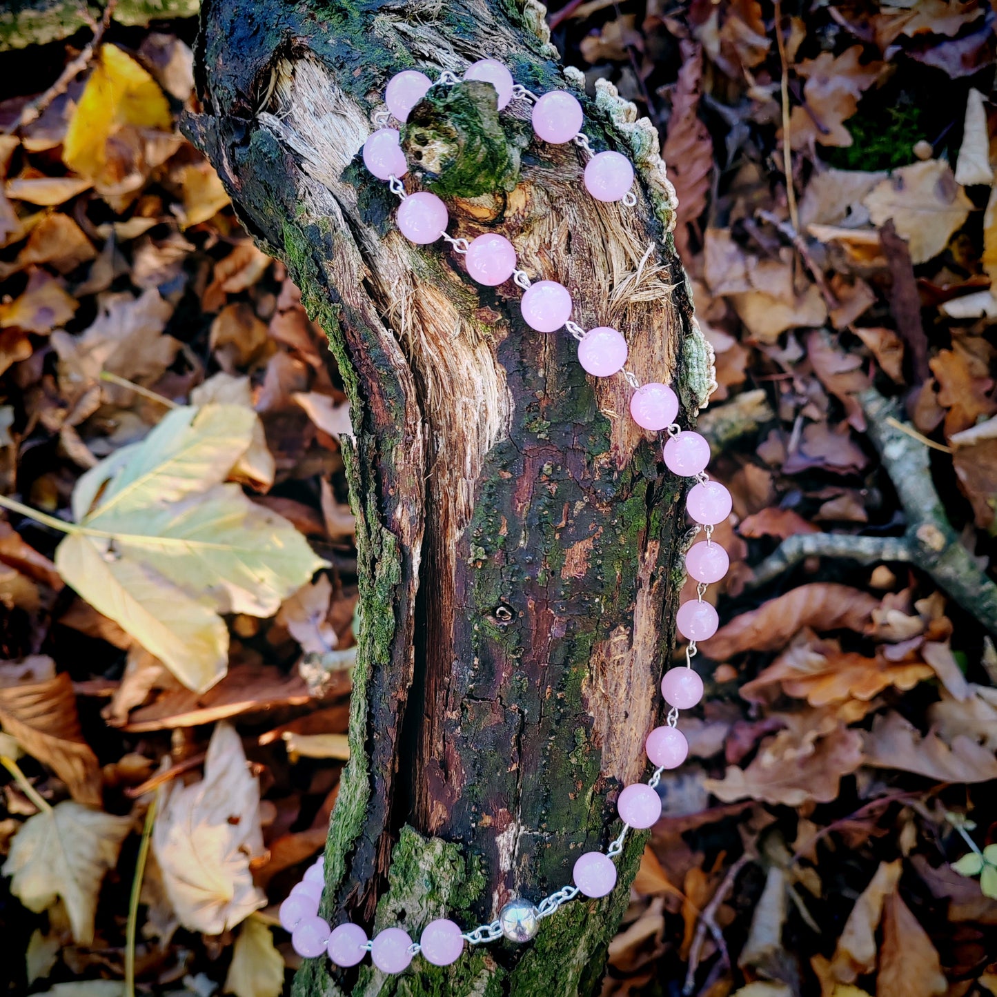 Rose Quartz and Sterling Silver Necklace