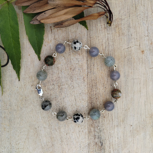 Whistling Sands Gemstone and Sterling Silver Bracelet