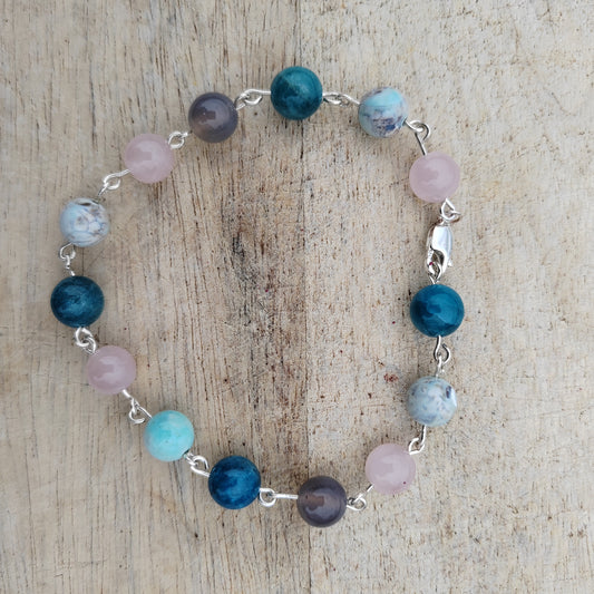 Harris Gemstone and Sterling Silver Bracelet