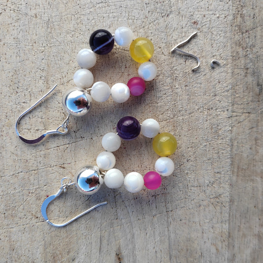 Rochelle Gemstone and Sterling Silver Earrings