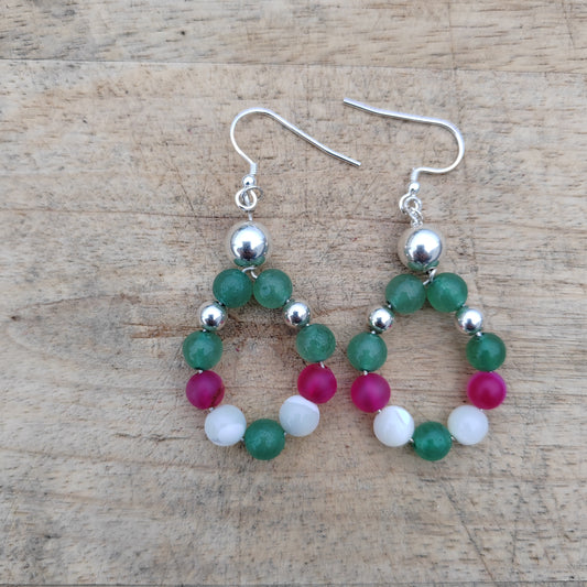 Eos of the Waves Sterling silver and gemstone earrings