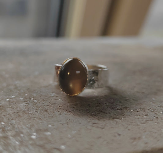 Black Moonstone ring