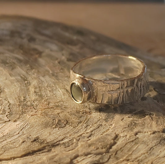 Moonstone Pinkie Ring