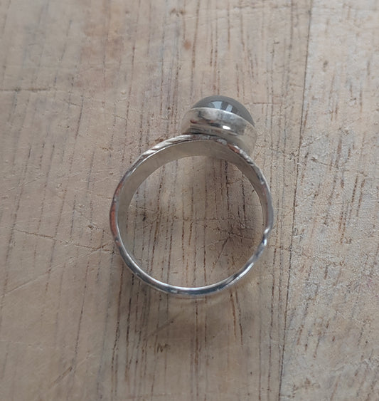 Moonstone and Sterling Silver Ring Finger / Index Ring