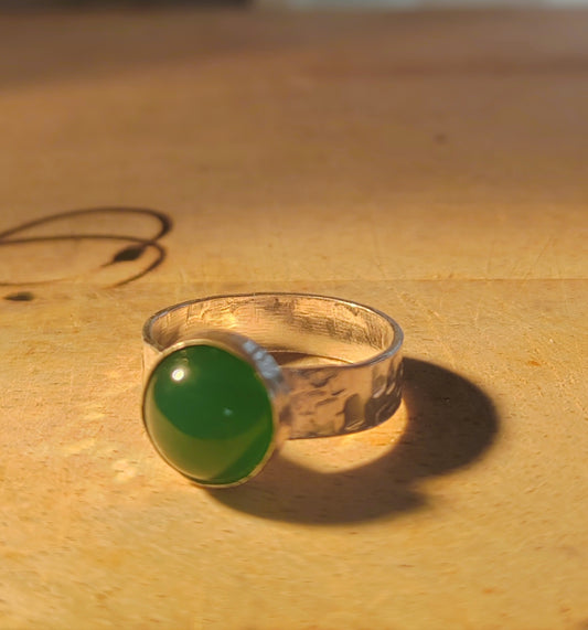 Green Agate Ring