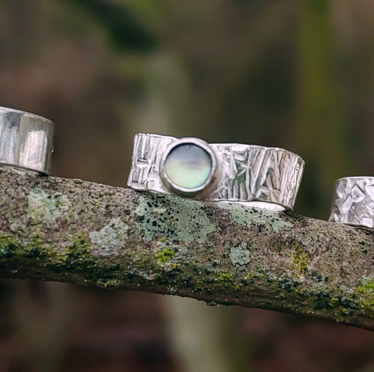 Moonstone Pinkie Ring UK Size G/H