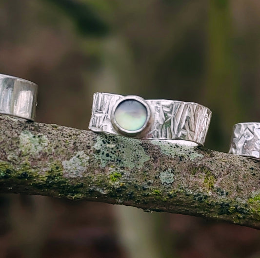 Moonstone Pinkie Ring UK Size G/H