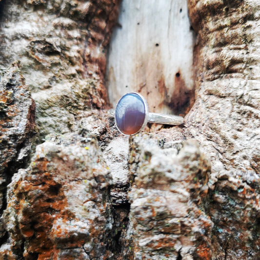 Botswanan Agate ring UK Size L
