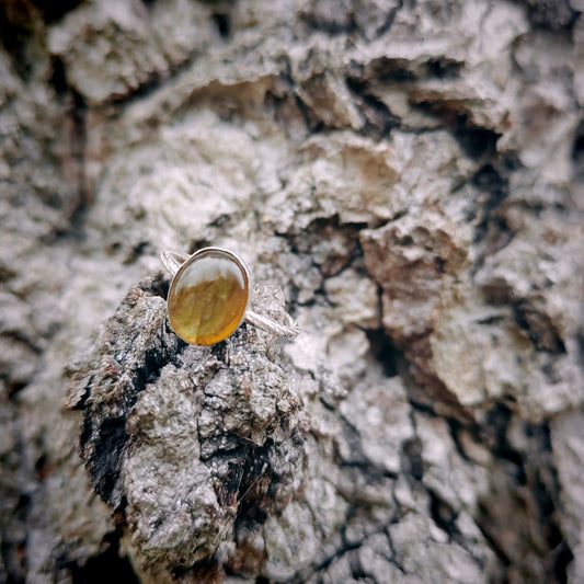 Labradorite ring UK size J-K