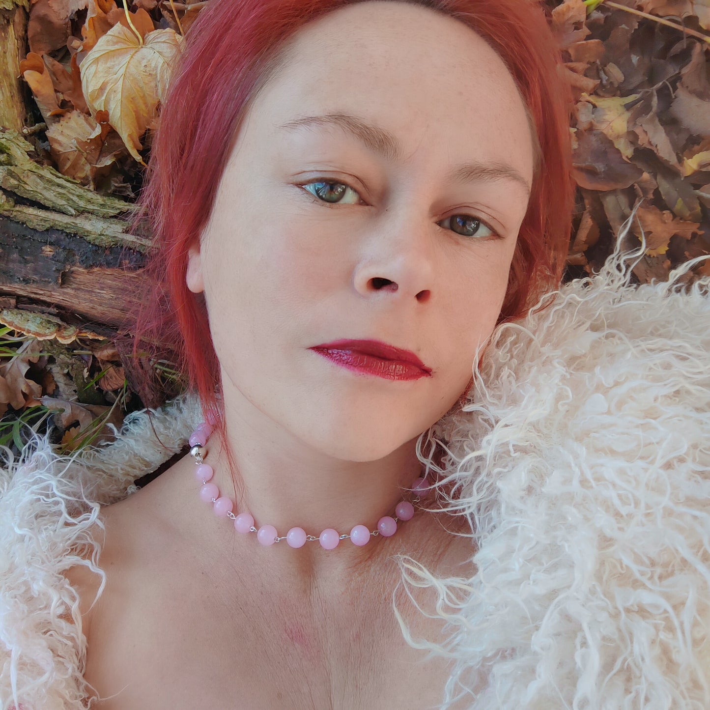 Rose Quartz and Sterling Silver Necklace