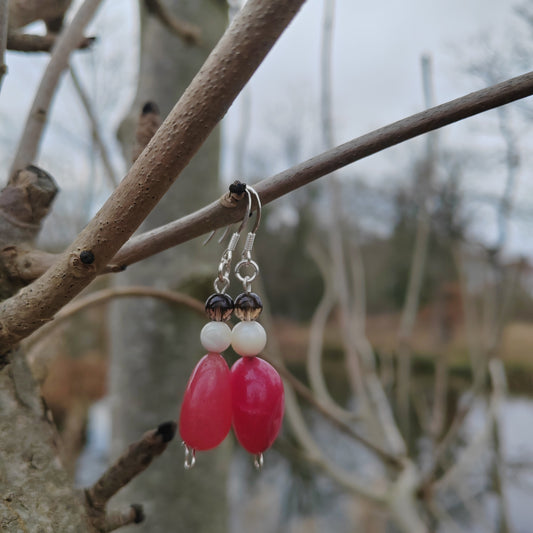 Vintage gemstone drop earrings 2