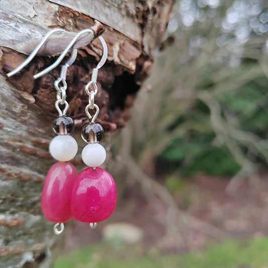Vintage gemstone drop earrings 1