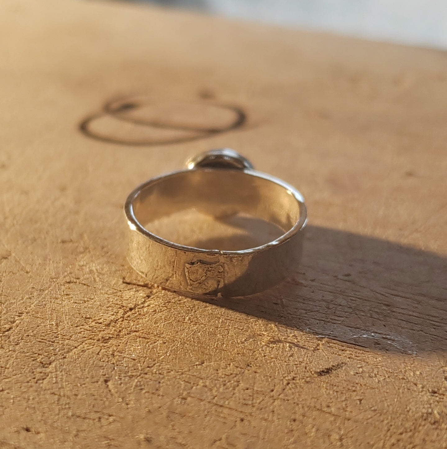 Yellow Agate Ring Finger Ring