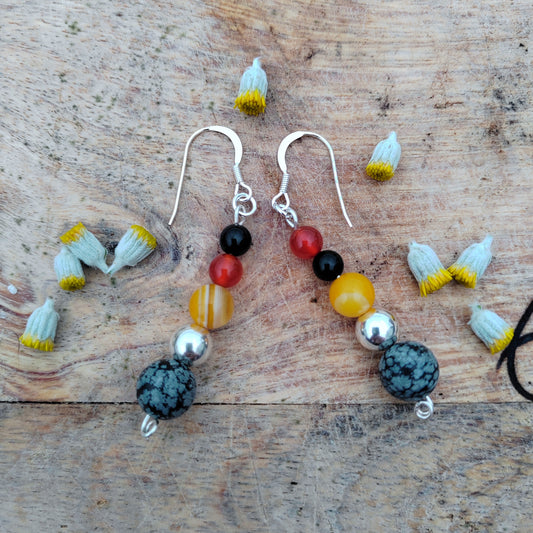 Fireball drop earrings