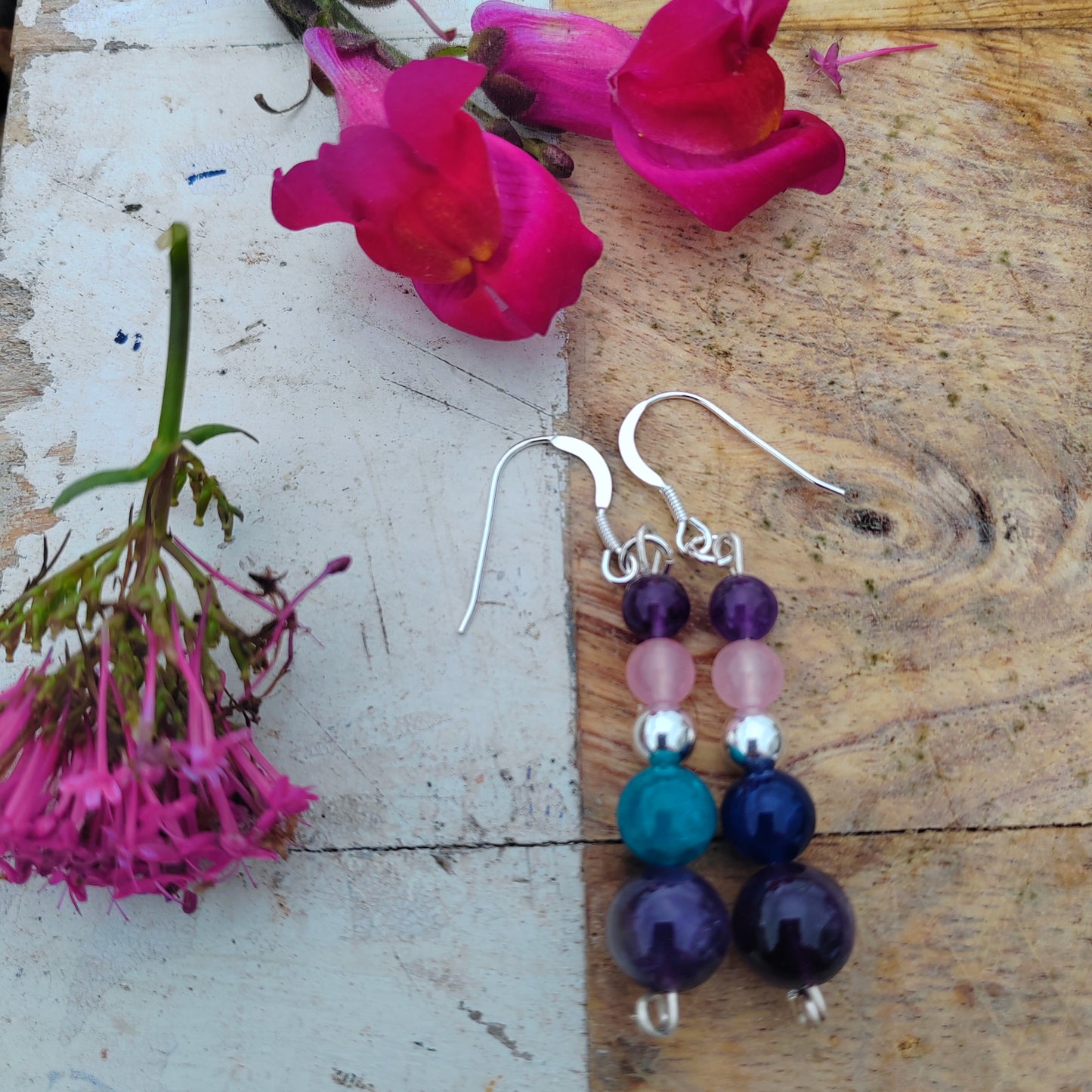 "Candlelit Banquet" Amethyst drop earrings