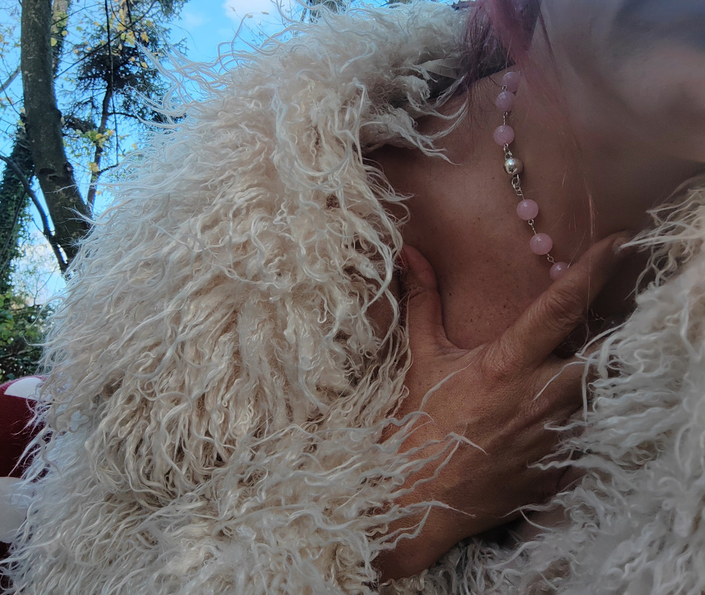 Rose Quartz and Sterling Silver Necklace